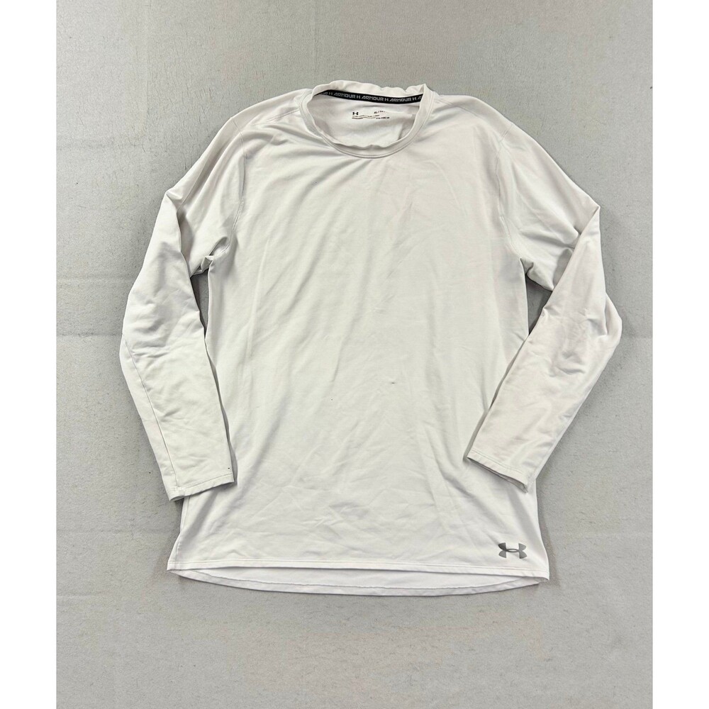 Under Armour Men's Cold Gear White Athletic Long Sleeve Shirt